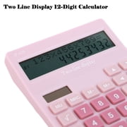 Calculators Desktop, Desk Calculator with Large 2 Line Display, Basic Calculator with Big Button, 4 Function Calculator for Business, Students, Office Supplies (Pink)