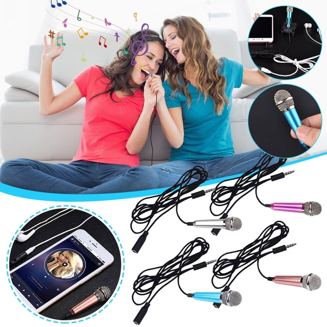Mini Karaoke Condenser Microphone For Phone Computer Mini Microphone,Black&friday Deals 2024,Cyber&Monday Deals 2024,PENDANE,Blue