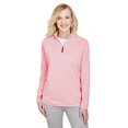 thumbnail image 1 of Ladies' CrownLux Performance ClubhouseMicro-Stripe Quarter-Zip - RED - M, 1 of 3