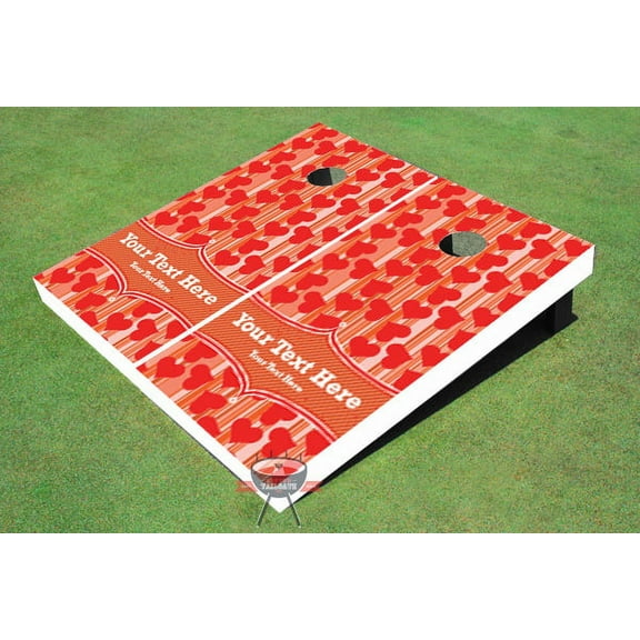 Hearts Themed Cornhole Board Set