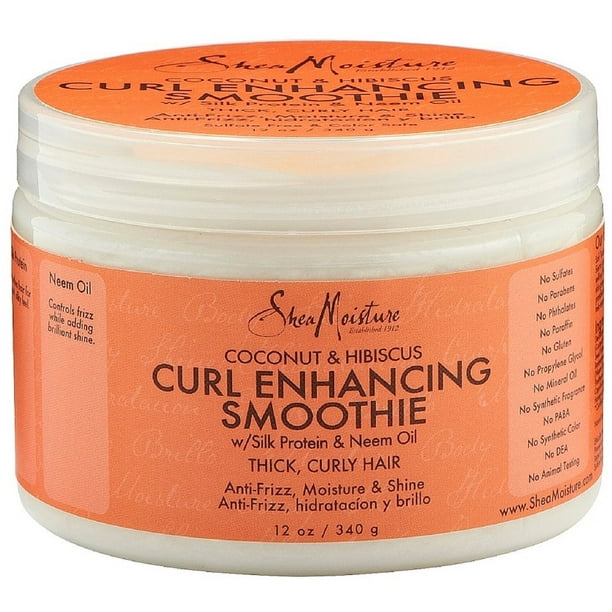 Shea Moisture Curl Enhancing Smoothie, Coconut & Hibiscus 12 oz (Pack of 2)