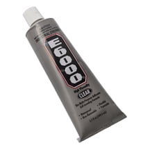 1 Pc E6000 Glue 3.7 oz TubeClear Washable AdhesiveMulti-purpose Adhesive: This clear, washable formula has unusual strength and is abrasion resistant. E6000 is perfect for jewelry,