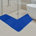 thumbnail image 4 of ToyKingdee L-Shaped Bath Mat Bathroom Floor Rug Water Absorbent Soft Bath Rugs Non Slip Corner Shower Mat Washable Carpet for Square Shower, 4 of 6