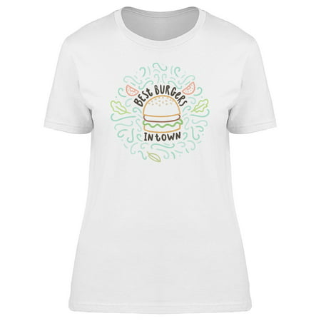 Best Burgers In Town Cool Doodle Tee Women's -Image by