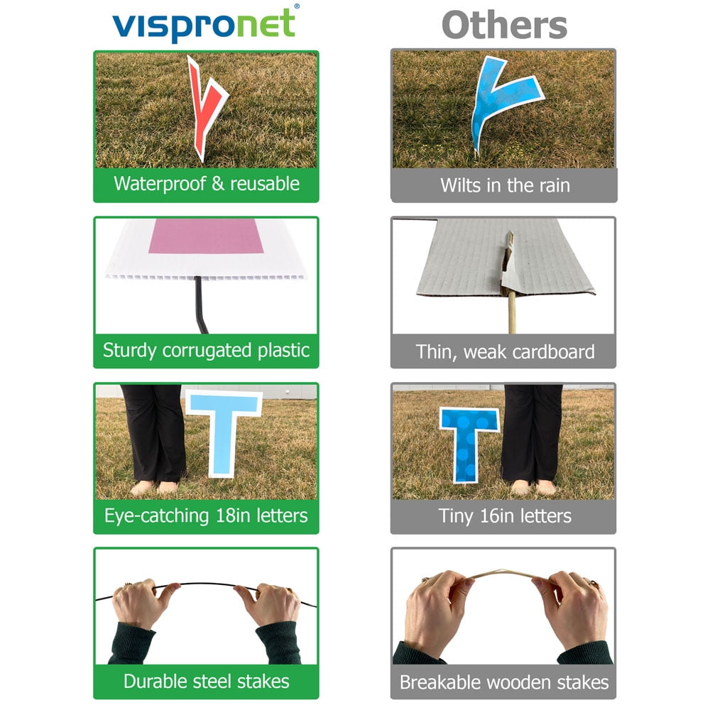 Vispronet Congratulations Yard Sign with Stakes – Each Letter is 18in Tall – Weather-Resistant Signs and Steel Stakes – Yard Decorations for Special Occasions (Faux Glitter Bright Pink)