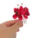 thumbnail image 5 of unbranded 2Ud Peinetas Rojas Con Artificiales Para Accesorios De Femenino Sofisticados, 5 of 6