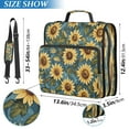 thumbnail image 3 of Zipper Binder 3 Rings Stationery Office Files Daily Organizer File Folder Storage Bag Virbant Sunflowers Pattern, 3 of 8