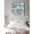 thumbnail image 6 of Sea Turtle Canvas Wall Art, Coral Starfish Coral Marine Life Framed Wall Decor Modern Artwork Prints Painting for Living Room, Bedroom, Kitchen & Cafe Decor 8x8 Inch, 6 of 9