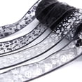 thumbnail image 2 of 4 Rolls Halloween Ribbon Wired Wired Halloween Ribbon for Wreaths Ribbon Pumpkin Ribbon Halloween Wired Ribbon for Wreaths, 2 of 5