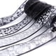 thumbnail image 1 of 4 Rolls 2 Inch Wide Sheer Wired Organza Ribbon Shimmer Ribbons Black Edge for Gift Wrapping Bouquet Wedding Bows, 1 of 5