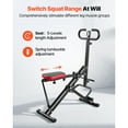 thumbnail image 4 of KFFKFF Squat Machine, Deep Squat Rowing Machine for Home, Easy Setup & Foldable Exercise Equipment, Glute Trainer Machine with 3 High-Strength Resistance Bands, Black, 4 of 9