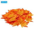 thumbnail image 3 of Uxcell Fake Fall Leaves, 300 Pack Artificial Maple Leaves Artificial Leaves Faux Style 7, Red Yellow, 3 of 6