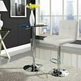 thumbnail image 3 of Lacoo Bar Stools Adjustable 360-Degree Swivel PU Leather Barstools with Back Set of 2, White, 3 of 6