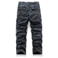 thumbnail image 2 of Men's Camo Cargo Pants, Multi Pockets Tactical Work Pants, 99% Cotton Relaxed Fit Straight Leg Military Camouflage Trousers for Outdoor Hiking Daily Wear, 2 of 8