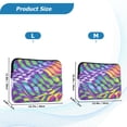 thumbnail image 4 of FORMRS 13-13.3 inch Laptop Sleeve Case Soft Carrying Quilted Computer Bag Cover, Green Wavy Pattern, 4 of 7