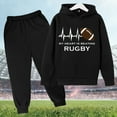 thumbnail image 2 of Youmylove Kids Football Letter Printed Hoodies Pants Hooded Children Casual 2PCS Fashion Trend American Football Fans Sports Gift Outdoor Dailywear, 2 of 3