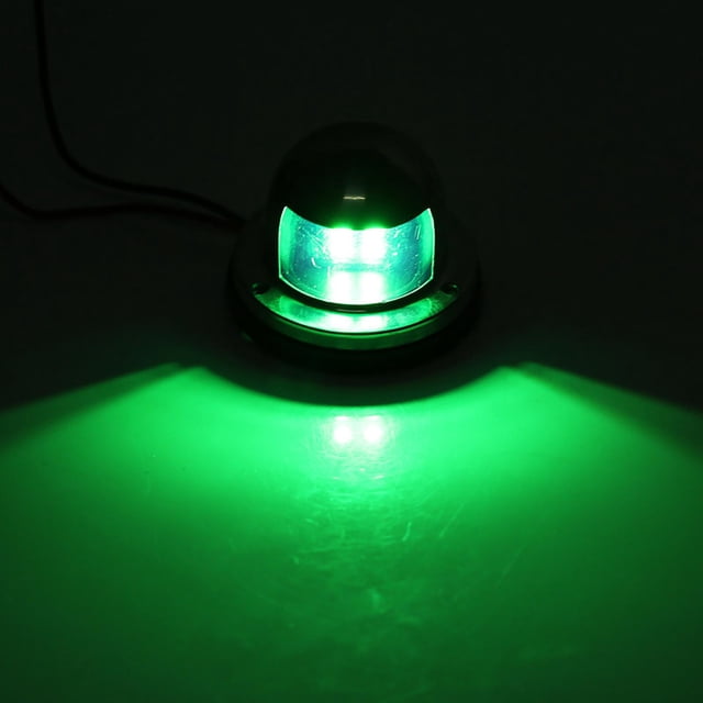 Bombilla de luz de navegación, 1 par de luces de navegación de acero inoxidable Luz de señal de navegación optimizada para la excelencia