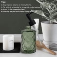 thumbnail image 6 of Green Glass Soap Dispenser Set With Black Pump, 13.5Oz Refillable Liquid Hand Soap Dispenser, Lotion Dish Soap Dispenser for Modern Home Decor, Bathroom, Kitchen Countertop, Hotel(2 Pack), 6 of 6