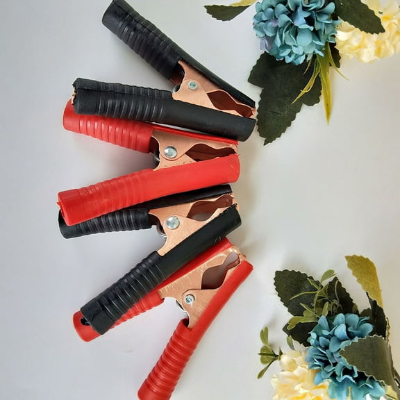 WORGEOUS Copper Plated Alligator Battery Clamps for Automotive Replacement with Strong Clamping Force