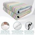 thumbnail image 4 of Queen Quilt Set 90''x96'', Colorful Striped Lightweight Summer Bedspread Coverlet Set with 2 Pillow Shams, Farmhouse Rainbow Color Stripes Breathable All Season Quilt Bedding for Bedroom/Guest Room, 4 of 9