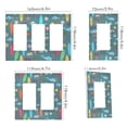 thumbnail image 2 of Yayeee Rocker Switch Wall Plate 3-Gang 6.5"x4.6" Home Decorative Outlet Cover, Cartoon Beach Pattern, 2 of 6