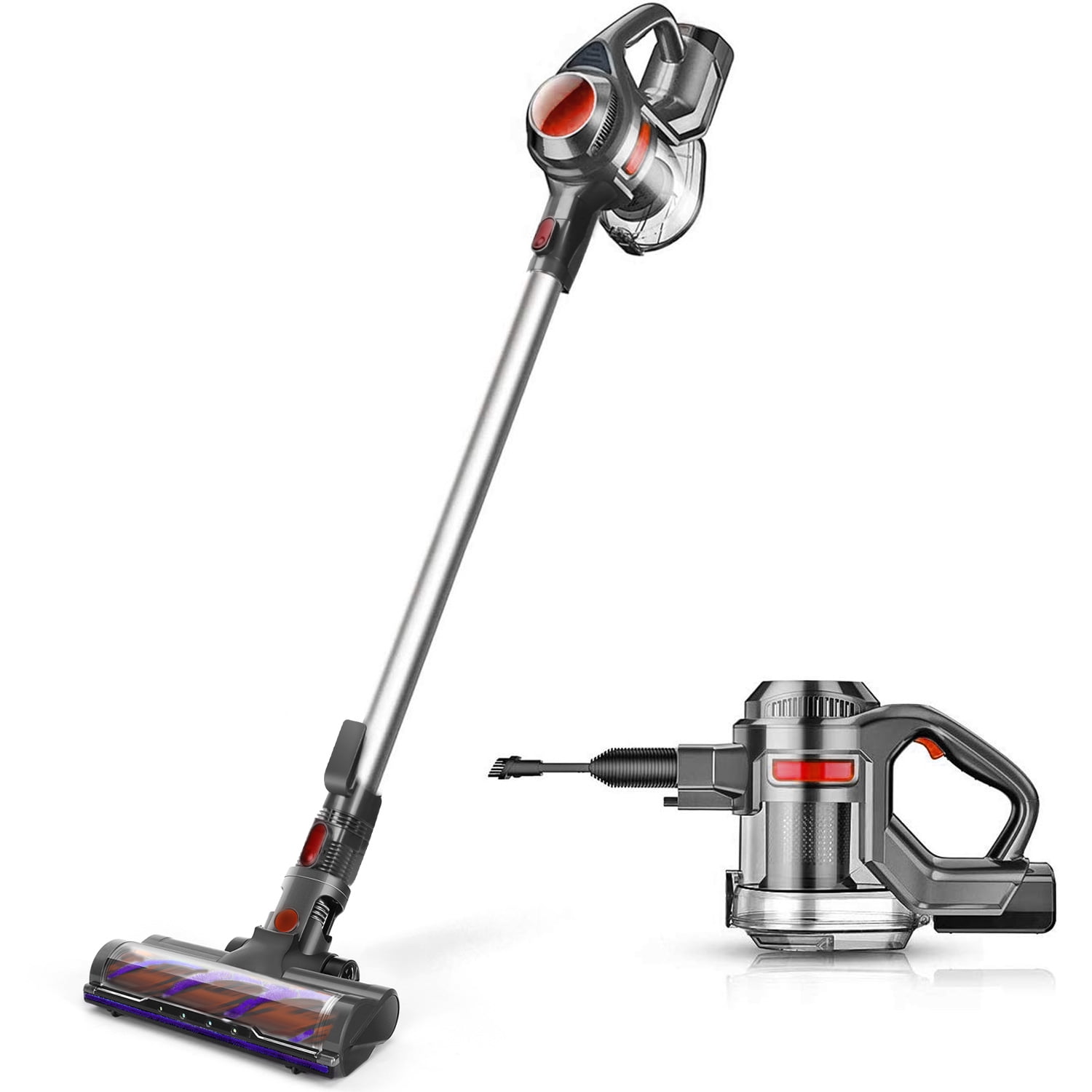MOOSOO Cordless Vacuum XL618A 4in1 Lightweight Stick Vacuum Red