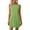 Green, variant on Sentmoon Summer Dresses for Women 2026 Sun Dress Plus Size Solid Color Sleeveless Crew Neck Breathable Regular Fit Fashion Midi Dress for Business and Casual S-2XL
