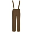 thumbnail image 4 of Mens and Big Men's Mens Pants Overalls Workwear Fashion Casual Jumpsuit Adjujstable Strap Romper Coverall Loose Long Cotton Bib Overalls Men's Trousers, 4 of 6