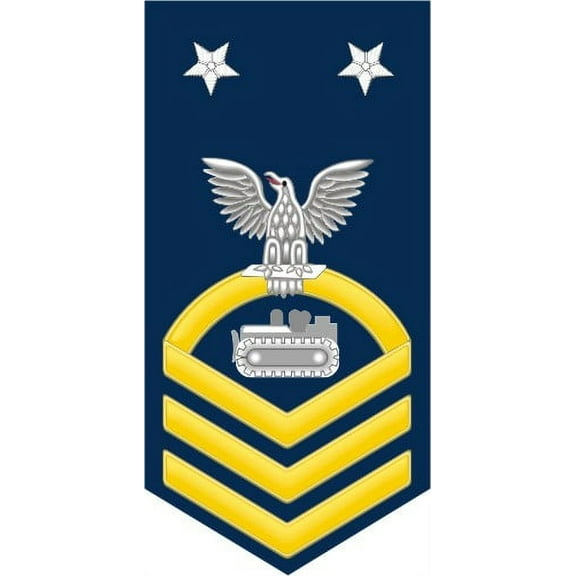 3.8 Inch Navy Master Chief Gold E-9 Equipment Operator Decal Sticker