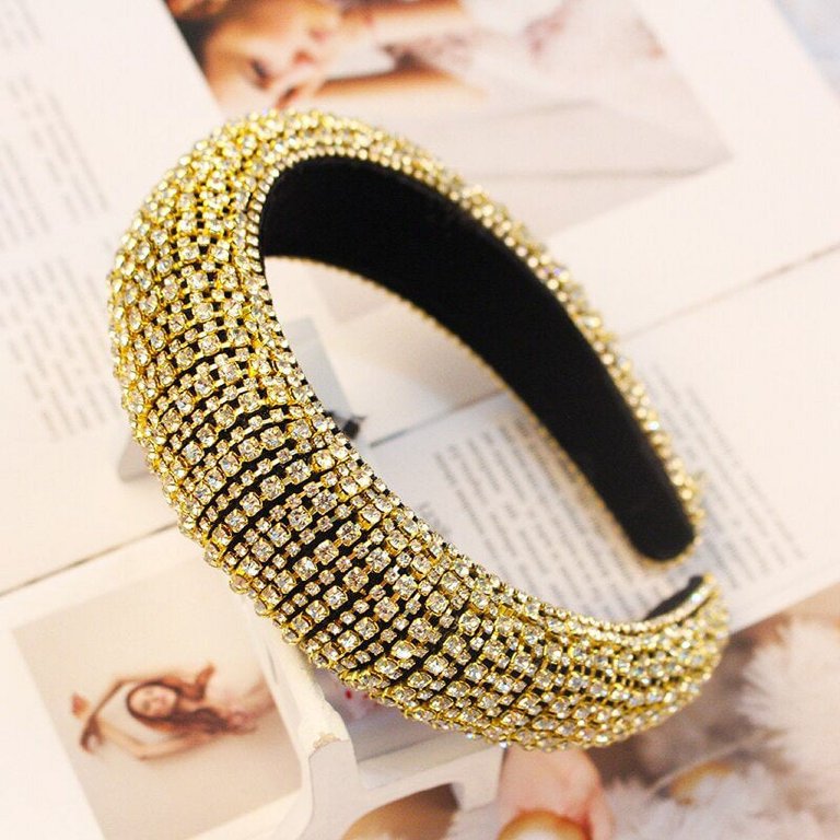 Luxury Padded Baroque Headbands - Wide Brilliant Full  display picture 1