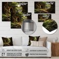 thumbnail image 4 of Designart "Earthy Enchanted Forest in Green Tunnel I" Landscapes Metal Art Living Room, 4 of 5