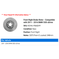 thumbnail image 2 of Front Right Brake Rotor - Compatible with 2011 - 2016 BMW 550i xDrive 2012 2013 2014 2015, 2 of 2