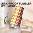 thumbnail image 5 of 20oz Travel Tumbler with Handle and Straw, Geometric Stainless Steel Double Wall Insulated Coffee Mug Leak-Proof, 5 of 5