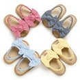 thumbnail image 2 of Baby Girl Bow Knot Sandals Cute Soft Sole Flat Princess Shoes Newborn Infant Non-Slip First Walkers, 2 of 7