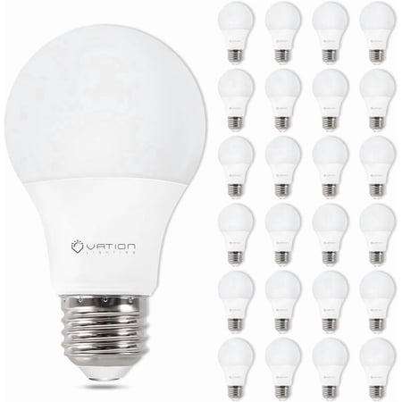 VATION LIGHTING 24 Pack A19 LED Light Bulb Daylight 5000K LED Bulbs, 60 Watt Equivalent, Efficient 8.5 Watt, 800 Lumens, E26 Medium Base, Non-Dimmable, ETL/UL Listed