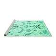 thumbnail image 2 of Ahgly Company Machine Washable Indoor Rectangle Abstract Turquoise Blue Contemporary Area Rugs, 6' x 9', 2 of 4