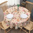 thumbnail image 3 of Corgi Dog and Flower Florals Round Tablecloth 60"x60",Wrinkle Wipeable Table Cloth for Kitchen Dining Room Picnic Patio Party, 3 of 6