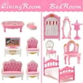 thumbnail image 5 of Dollhouse Furniture Set, 32 Pcs Miniature Doll House Accessories , for Kitchen Bedroom Living Room Bathroom, Toy for Ages 3+ Boys Girls, Gift for Kids,B set, 5 of 15
