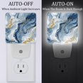 thumbnail image 2 of HemaKayy 2 Pack Plug-in LED Night Light with Light Sensor, Warm White, Dusk to Dawn Sensor Flat Nightlight for Bathroom, Hallway, Bedroom, Living Room - Unique Marble Texture, 2 of 7
