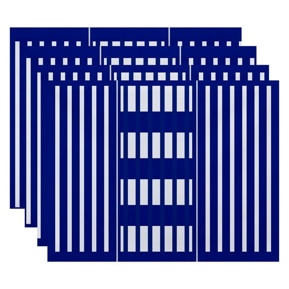 Simply Daisy 18" x 14" Beach Blanket Stripe Print Placemat, Set of 4