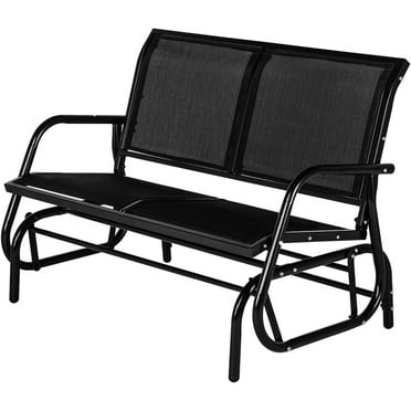 Esright Outdoor Glider Bench for Outside Patio Gliders Porch Glider Swing Loveseat with Steel Frame for Backyard Garden for 2 Persons