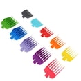 thumbnail image 1 of Guía de peines para cortadora de cabello BuyWeek juego de 10 guías de peines color azul claro gris Rojo naranja amarillo verde Púrpura, 1 of 10