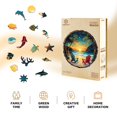 thumbnail image 4 of Puzle de madera Jigfoxy Sunset Beach de 17,3 x 17,2 pulgadas, 545 piezas, 4 of 7