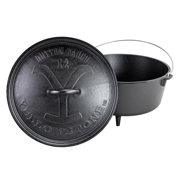Lodge Yellowstone™ 12 Inch / 8 Quart Cast Iron Deep Camp Dutch Oven