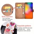 thumbnail image 4 of Colorful Mobile Phone Case for Women with Fashion Flower Pattern and Flip Cover Card Wallet Protective Mobile Phone Case with Credit Card Slot, Wallet Style Mobile Phone Ca, 4 of 5