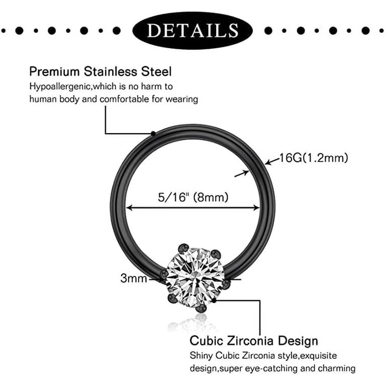 Briana Williams 1 Piece Circular Barbell Horseshoe PA Ring - 2