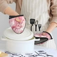 thumbnail image 6 of Non-Slip Mini Oven Mitts With Duck Beak Design Are Easy To Take Off And Wear And Easy To Hang For Oven Pot Tripod Barbecue Casserole Pink Marble_1 2pcs, 6 of 7