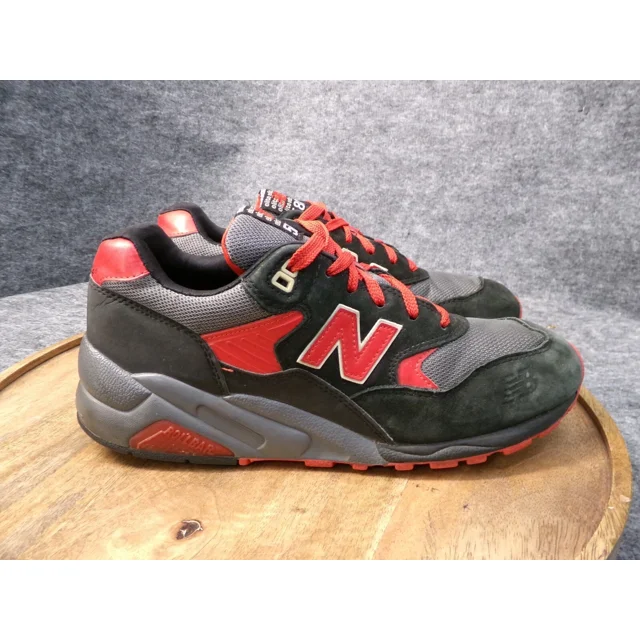 New Balance Men's 580 Propaganda Pack Black Red Suede Shoes (MT580PS) Size 9.5 D