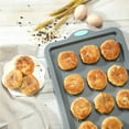 thumbnail image 2 of To encounter Silicone Baking Pans Set, 4 Pieces Nonstick Bakeware Set with Baking Pans, Baking Sheets, Cookie Sheets, Cake Pan with Metal Reinforced Frame More Strength, Light Grey, 2 of 7