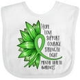 thumbnail image 3 of Inktastic Mental Health Awareness Green Sunflower Ribbon Boys or Girls Baby Bib, 3 of 4